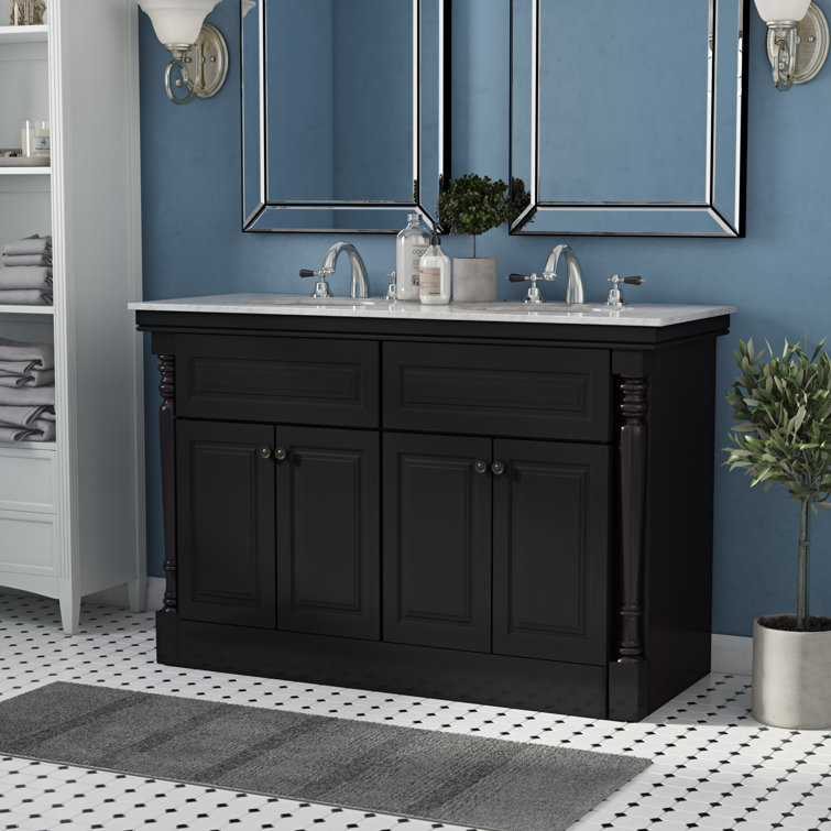 Charlton Home® Marcello 55" Double Bathroom Vanity Set & Reviews Wayfair